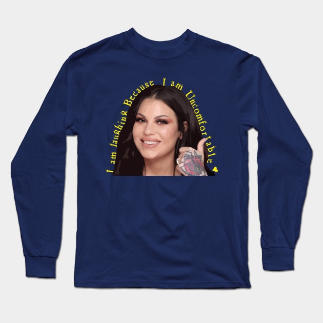 I'm Laughing because i'm uncomfortable Bailey Sarian Long Sleeve T-Shirt by ahstud 